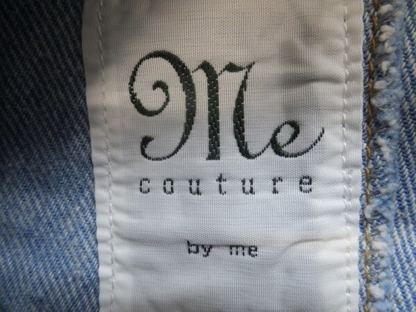 Me couture レディース 前ボタン デニム風スカート 水色_画像2