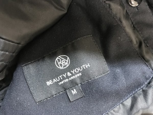 BEAUTY&YOUTH UNITED ARROWS ユナイテッドアローズ メンズ ライナー付き コットン ジャケット M 紺_画像2