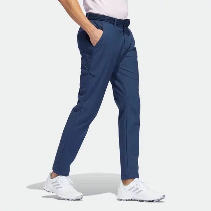 88 Adidas Golf s Lee полоса s слаксы длинные брюки Golf брюки 88cm не использовался товар HA6161 темно-синий 