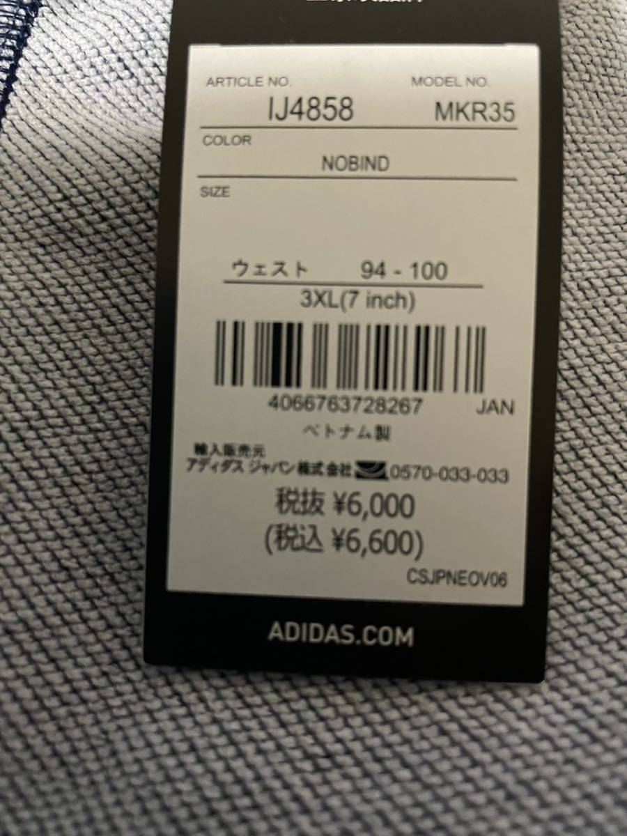 送料無料!! 60%OFF￥6,600 3XL(4L) 新品 adidas アディダス 快適なはき心地!!スウェットショートパンツ ノーブルインディゴ AEROREADY 即決_画像2