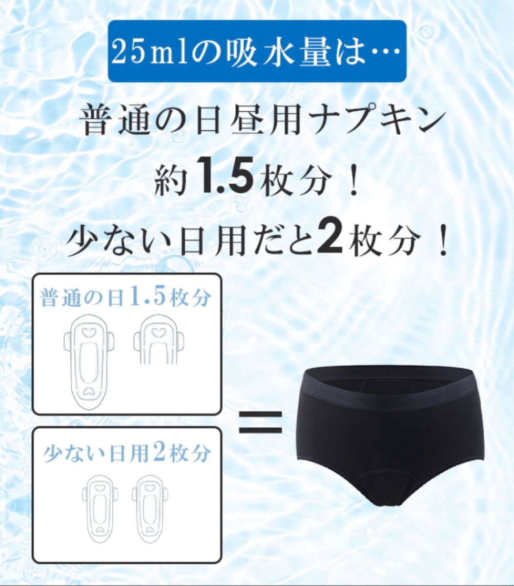 【未開封】吸水ショーツ　サニタリーショーツ　大きいサイズ　ナプキン不要　尿漏れ　XXL