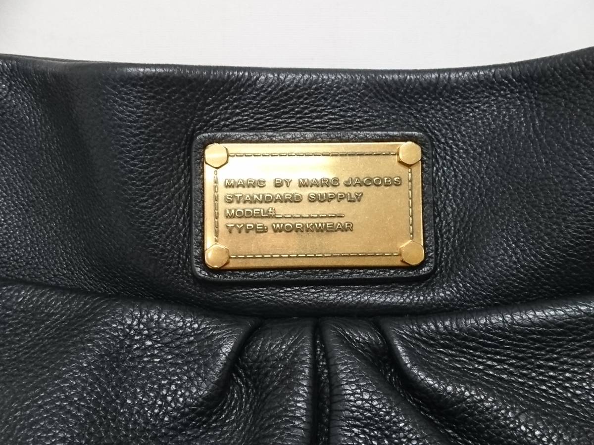 【美品】MARC BY MARC JACOBS マークバイマークジェイコブス 本革レザー 2WAYショルダーバッグ/ブラック/斜め掛け/約33×33cm/01YZ020304-8_画像3