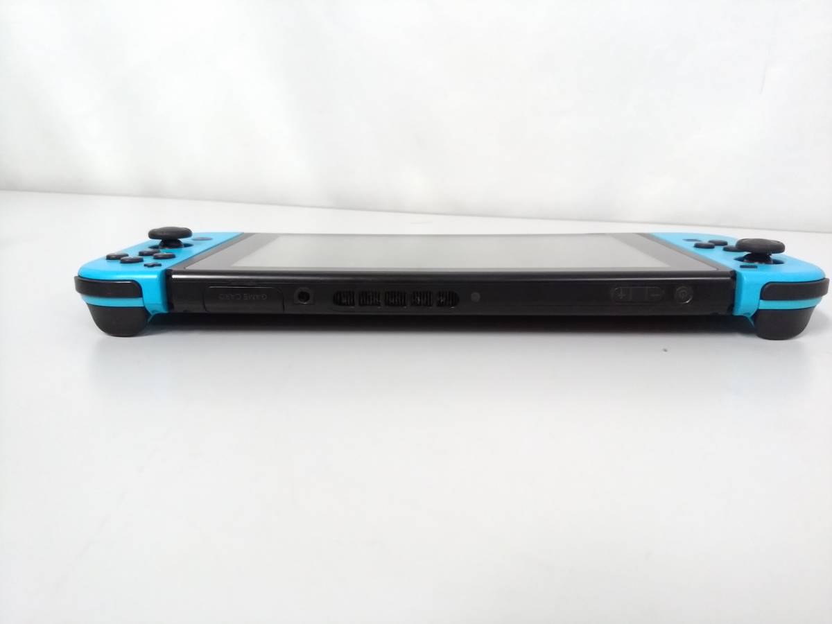 【美品】Nintendo 任天堂 Nintendo Switch スイッチ HAC-001 ゲーム機本体/別売りHDMIケーブル付き/ネオンブルー/01YZ020401-6_画像4