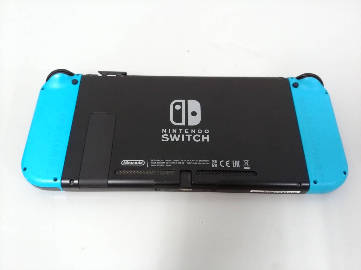 【美品】Nintendo 任天堂 Nintendo Switch スイッチ HAC-001 ゲーム機本体/別売りHDMIケーブル付き/ネオンブルー/01YZ020401-6_画像5