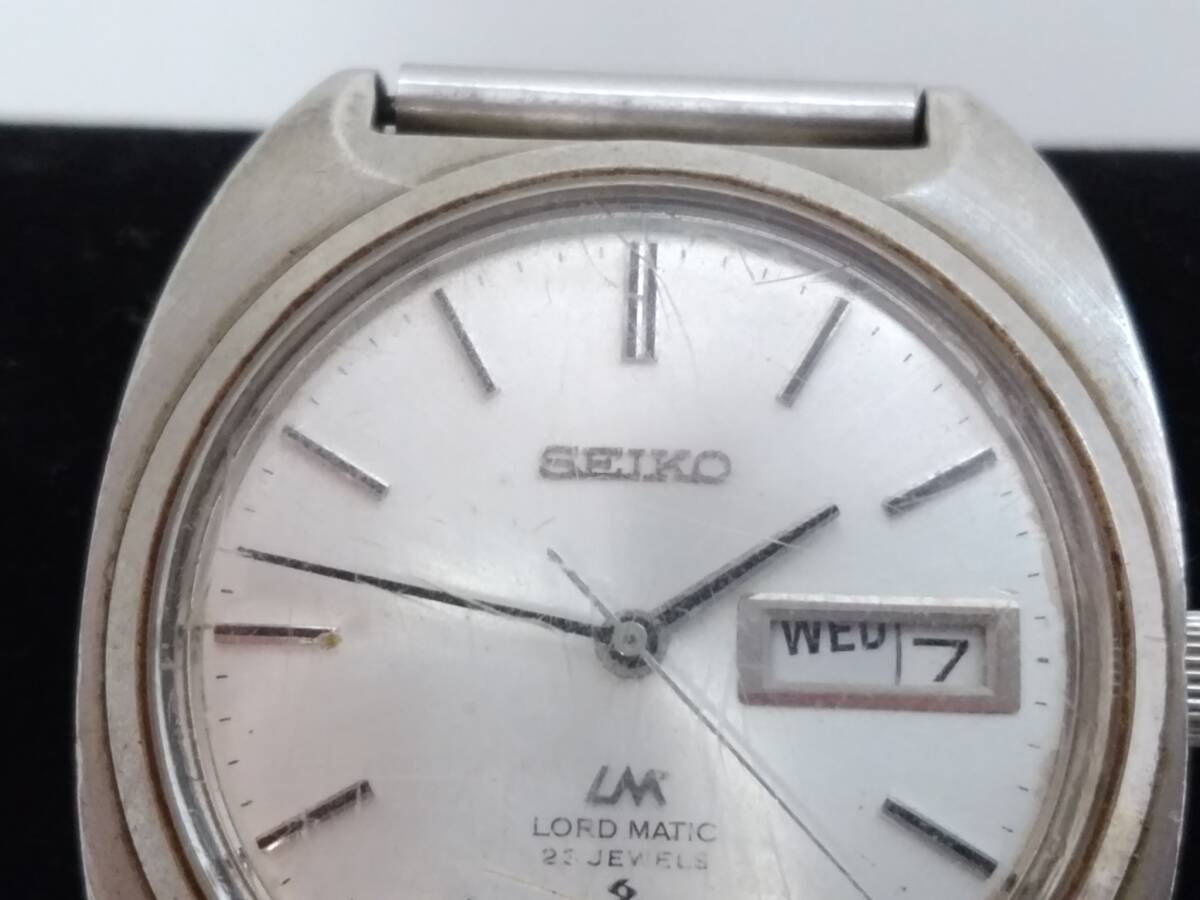 SEIKO セイコー LM ロードマチック 5606-8020 デイデイト 23石 自動巻き腕時計/作動中/リストウォッチ/ラウンド/シルバー文字盤/04KO022702の画像3