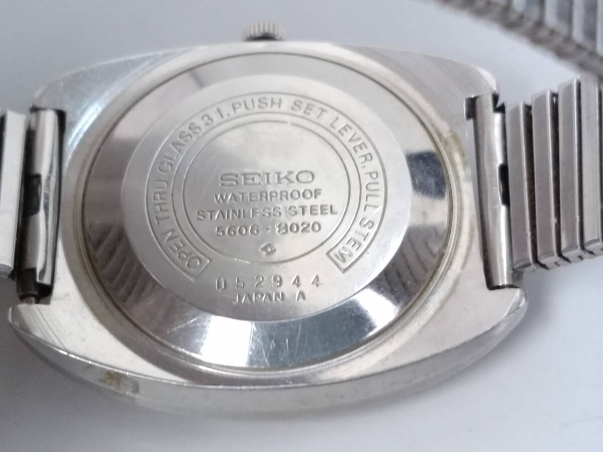 SEIKO セイコー LM ロードマチック 5606-8020 デイデイト 23石 自動巻き腕時計/作動中/リストウォッチ/ラウンド/シルバー文字盤/04KO022702の画像10