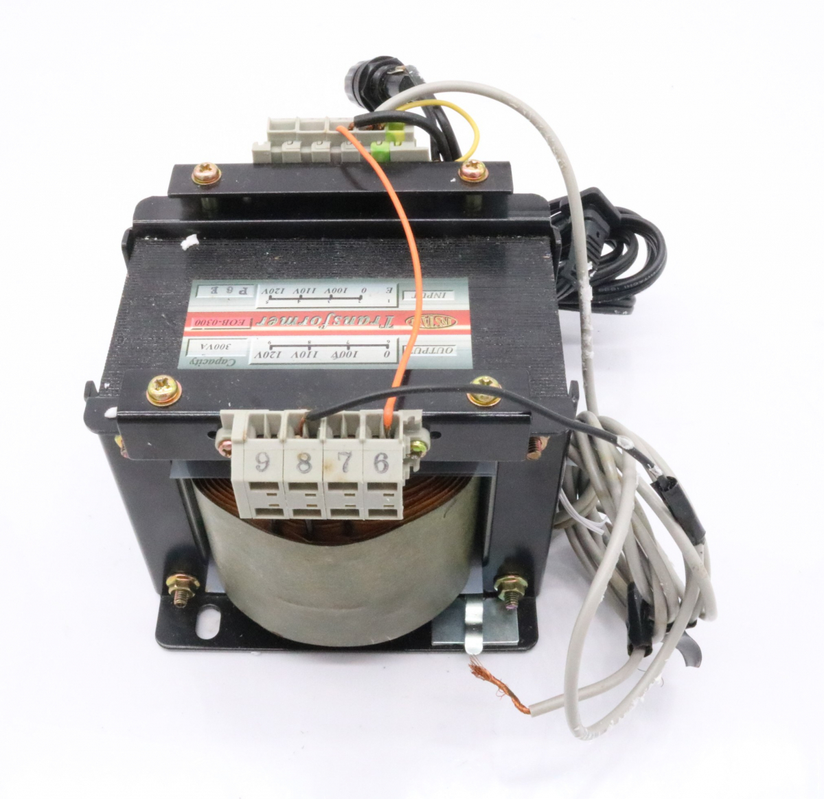 【ト滝】大阪高波 Transformer 絶縁トランス EOB-0300 静電シールド付 容量 300VA 1次電圧 100V-110V-120V DS628DEW81_画像2