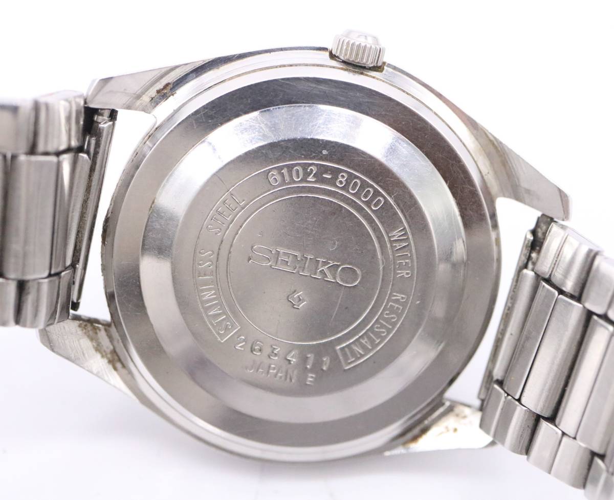 【ト滝】★稼働品★ SEIKO セイコー Skyliner スカイライナー 6102-8000 デイト 21石 手巻き メンズ腕時計 シルバー系 DS637DEM20_画像3