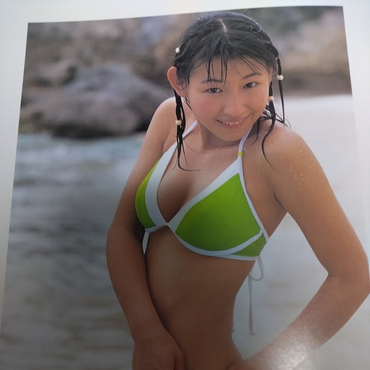 【15歳Ｆカップ】五十嵐結花 写真集「NATURAL DAY」初版 セーラー服・ブルマ・スク水・ビキニ 1998年  p1568の画像9