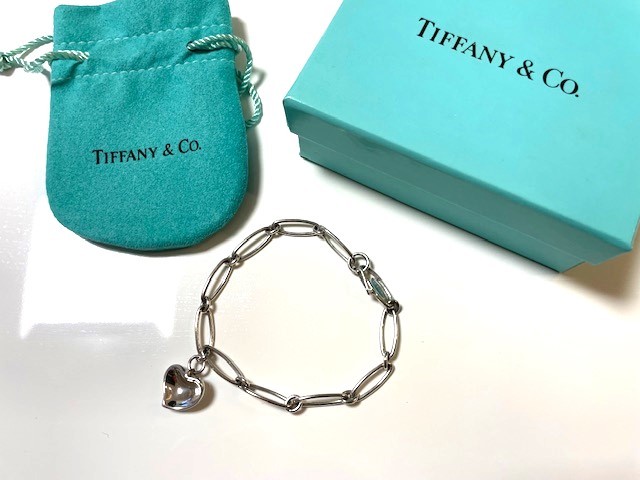 ティファニー　Tiffany & Co.　カーブドハート SV925 ブレスレット　SV925　新品同様_画像1