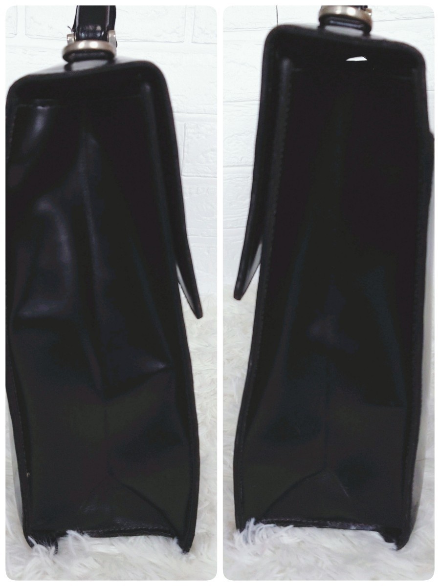【最高級の風格】 サルヴァトーレフェラガモ Ferragamo 2way メンズ レザー ビジネスバッグ 黒 ブリーフケース ショルダーバッグ A4可の画像7