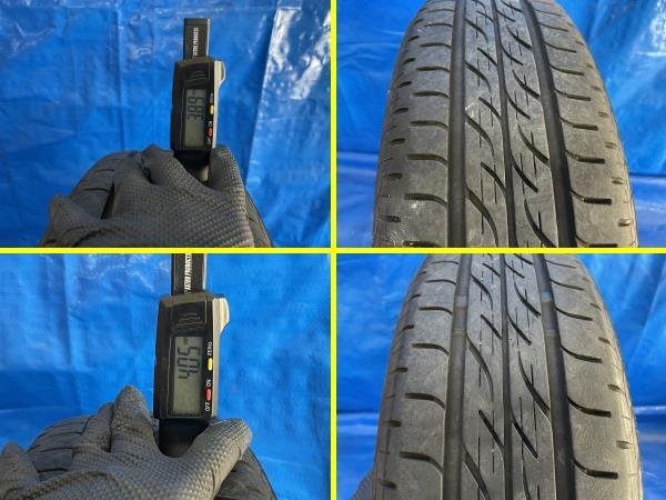 社外アルミホイール 4本セット BALMINUM 14X4.5J +45 H4 PCD100 155/65R14　残5～4分山　カルテ401499 棚コンテナ_画像5