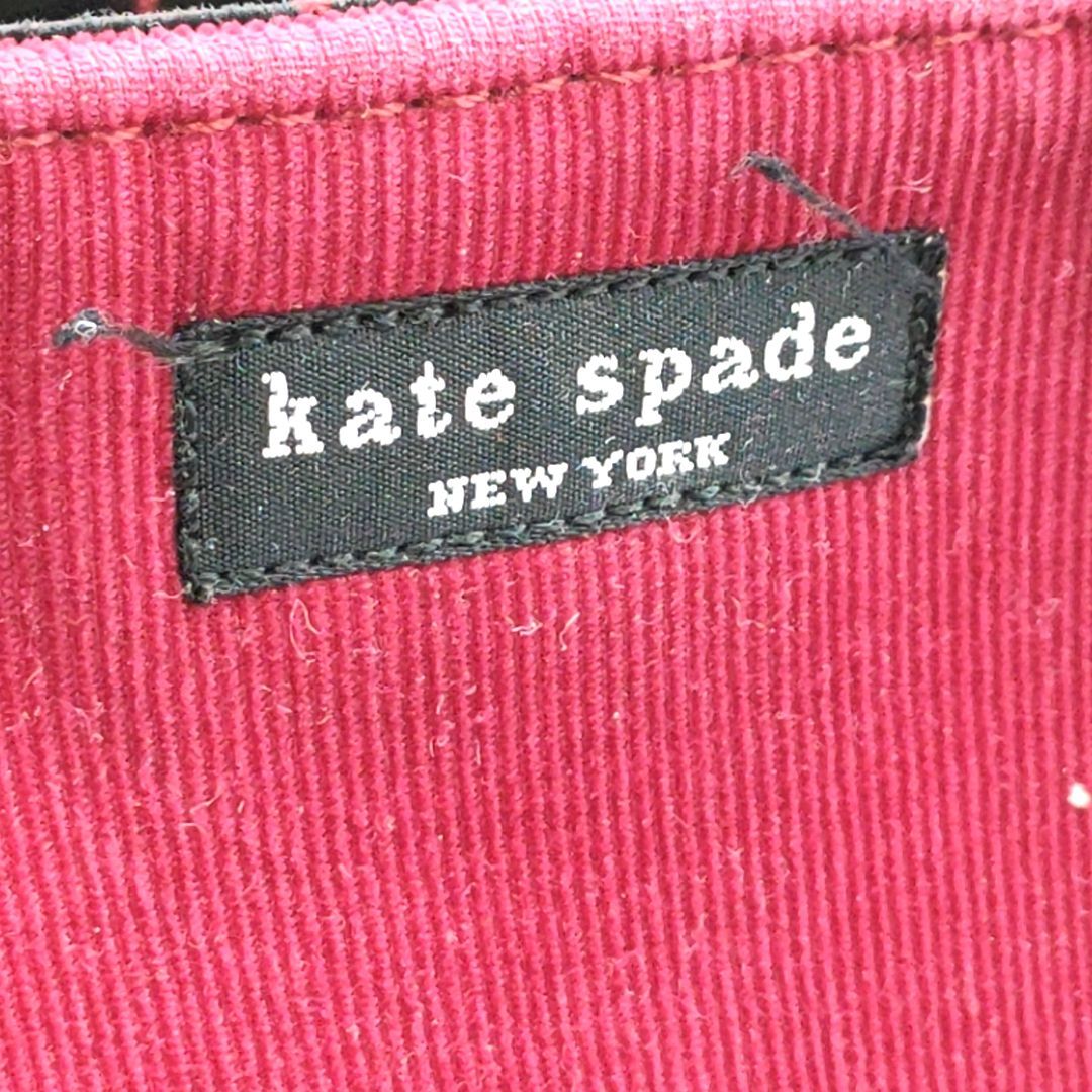 Kate apade ケイトスペード　ハンドバッグ　トートバッグ　コーデュロイ　ワインレッド　W22　H23