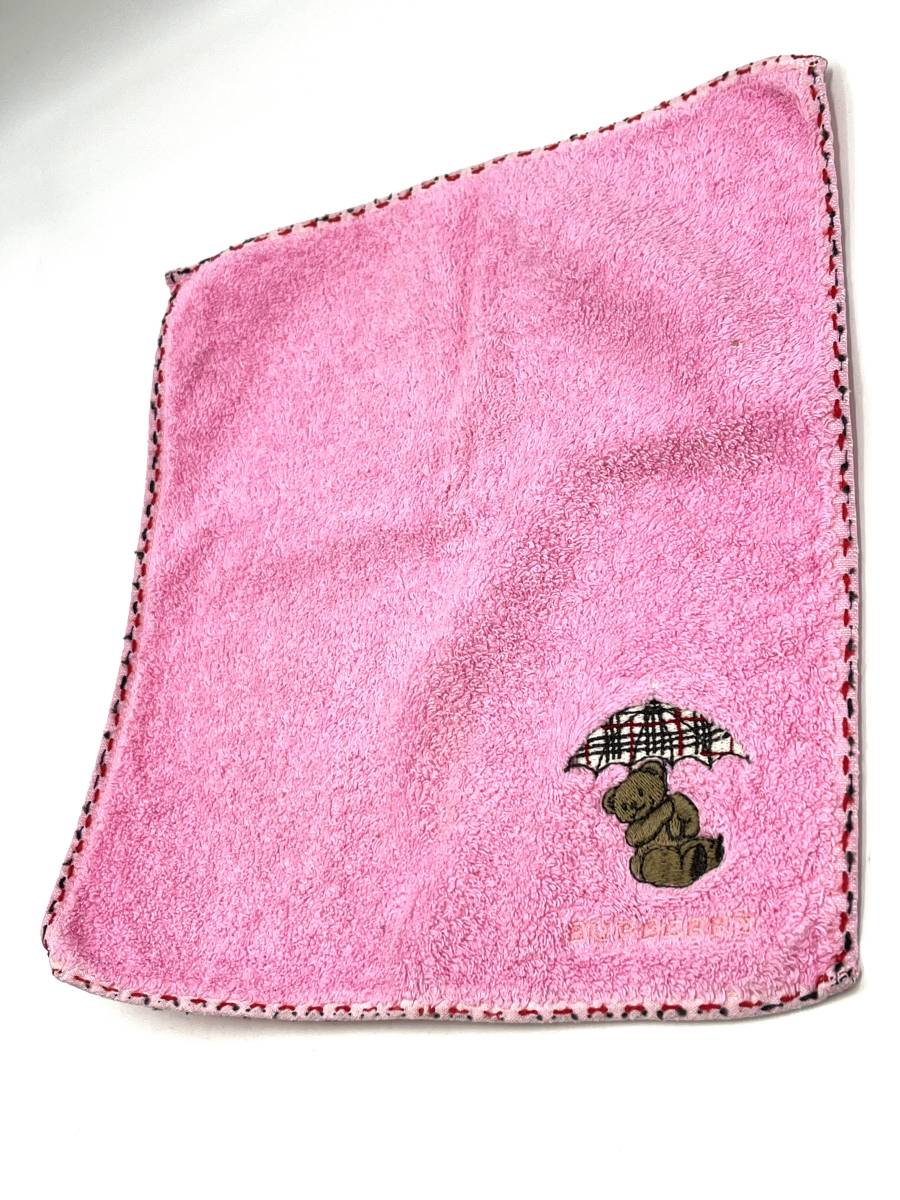 BERBERRY Burberry носовой платок Mini полотенце медведь Bear - вышивка 23×23