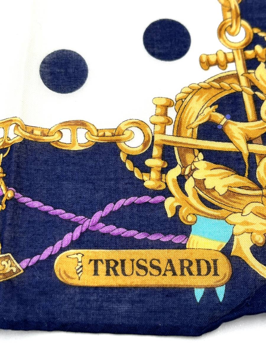 TRUSSARDI　 тигр ...　 шарф 　 носовой платок  　 цепь  　 точка 　... военно-морской флот 　 хлопок  　49×49