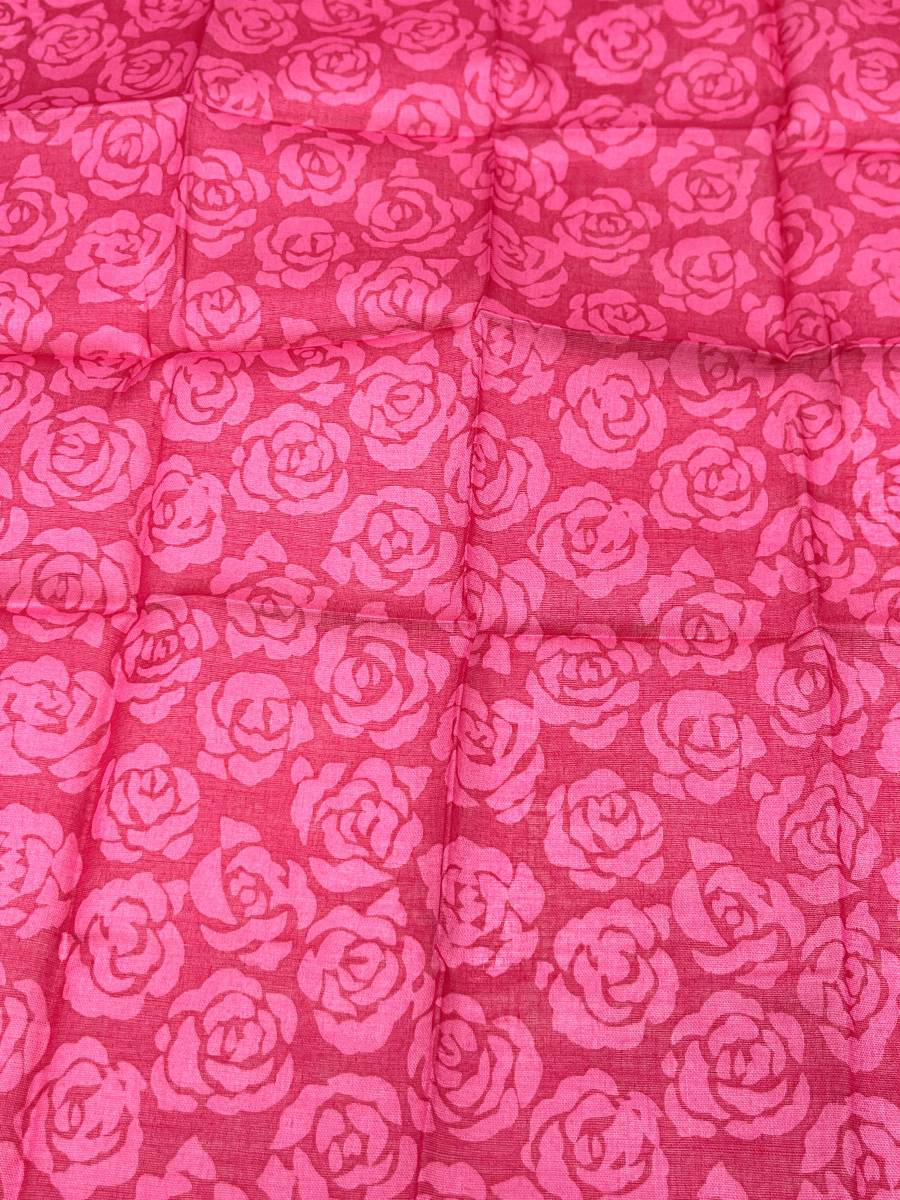 [ box seal attaching unused goods ]Ungaro Ungaro scarf handkerchie flower flower red pink series cotton 42×42