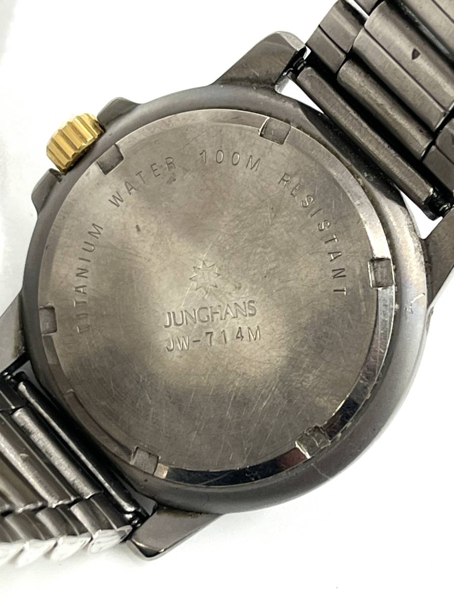 【稼働△ 2秒刻みに動作】JUNCHANS 白文字盤 JW-714M クォーツ腕時計 ケース：3.3 腕回り：16.7の画像2