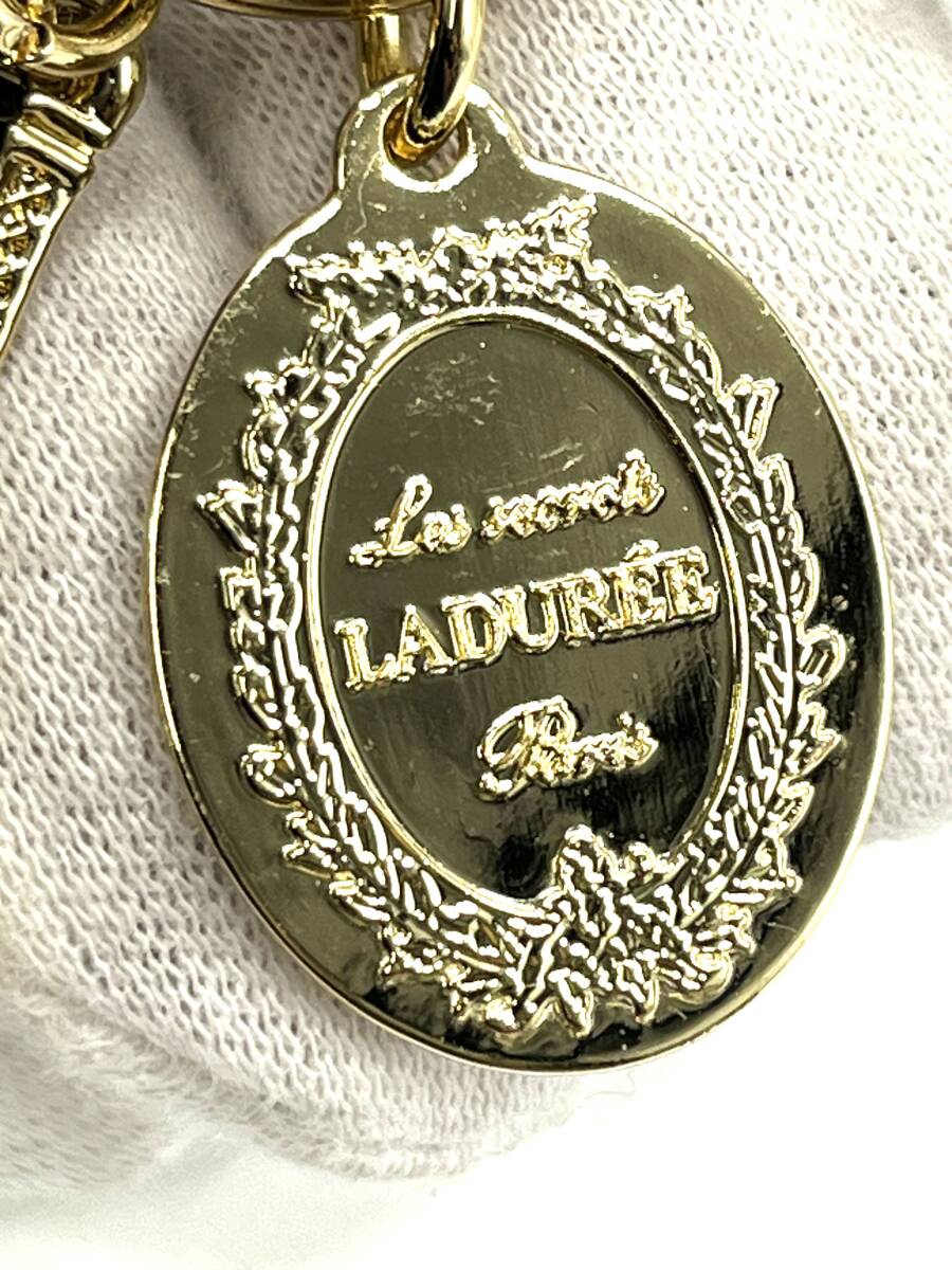 LADUREE / ラデュレ　キーホルダー　チャーム　キーリング　マカロン　ゴールド　全長9.5