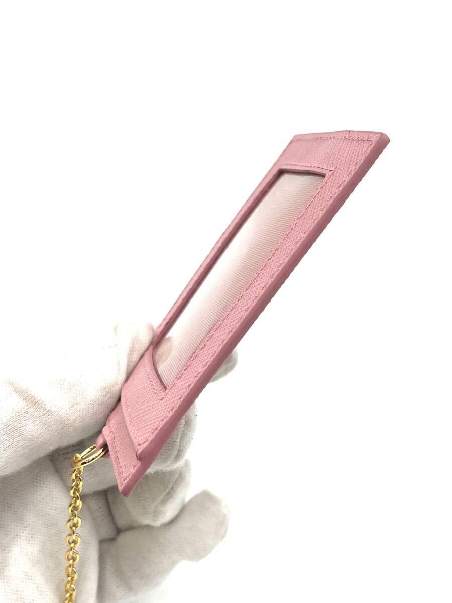 PRADA プラダ ピンク 長財布付属品 チェーン付きカードケース PRADA プラダ ピンク 長財布付属品 チェーン付きカードケース
