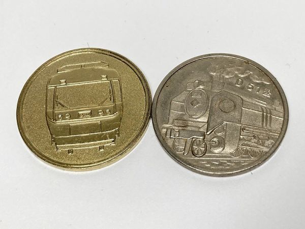 鉄道系メダル 383系 1994年 栄光の蒸気機関車 2枚セット_画像1