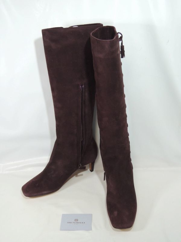  unused storage goods BROUNOMAGLI Bruno Magli suede side ribbon long boots size 39 regular price 152,000 jpy 0210