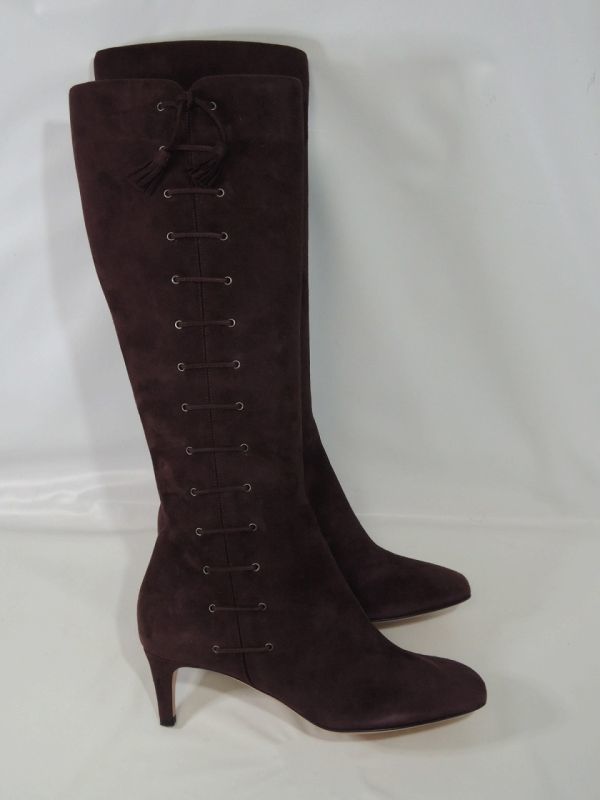  unused storage goods BROUNOMAGLI Bruno Magli suede side ribbon long boots size 39 regular price 152,000 jpy 0210