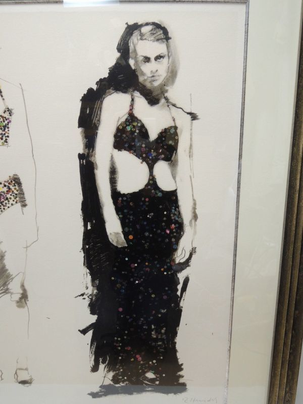 ロバート・ハインデル グリターガールズ 版画 素描 ロバート・ハインデルグリターガールズ版画素描