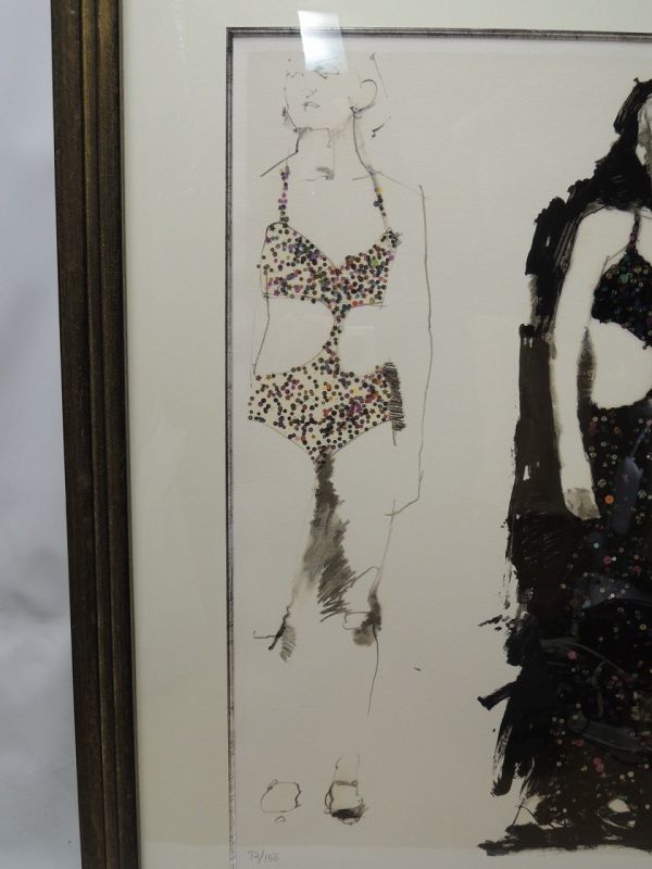 ロバート・ハインデル グリターガールズ 版画 素描 ロバート・ハインデルグリターガールズ版画素描