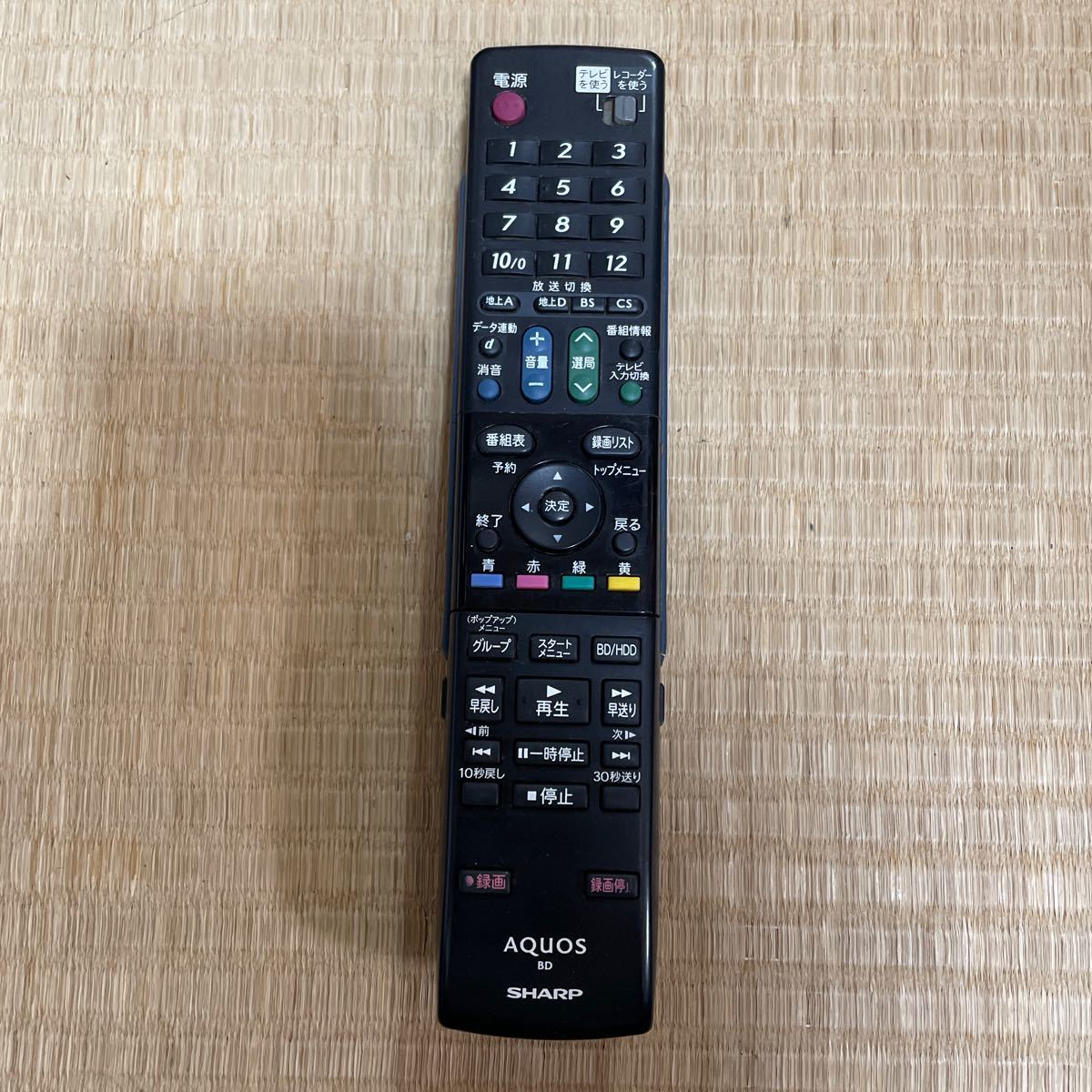 動作確認済み【SHARP】◆AQUOS◆ GA684PA BD TV テレビリモコン シャープ アクオス 中古_画像1