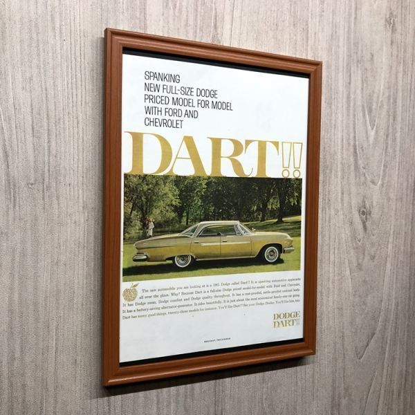 ◆即決◆1961年(昭和36年) DODGE DART ダッジ ダート / ダッヂ【B4-2020】アメリカ ビンテージ雑誌広告【B4額装品】当時物/本物 ★同梱可_画像2