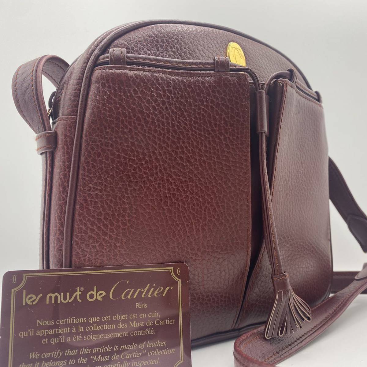 1円 正規品 極美品 Cartier カルティエ ショルダーバッグ マストライン トリニティ レザー タッセル ギャランティカード ボルドー 斜め掛け(かばん、バッグ)|売買されたオークション情報、Yahoo!オークション(旧ヤフオク!) の商品情報をアーカイブ公開 - オークファン ...