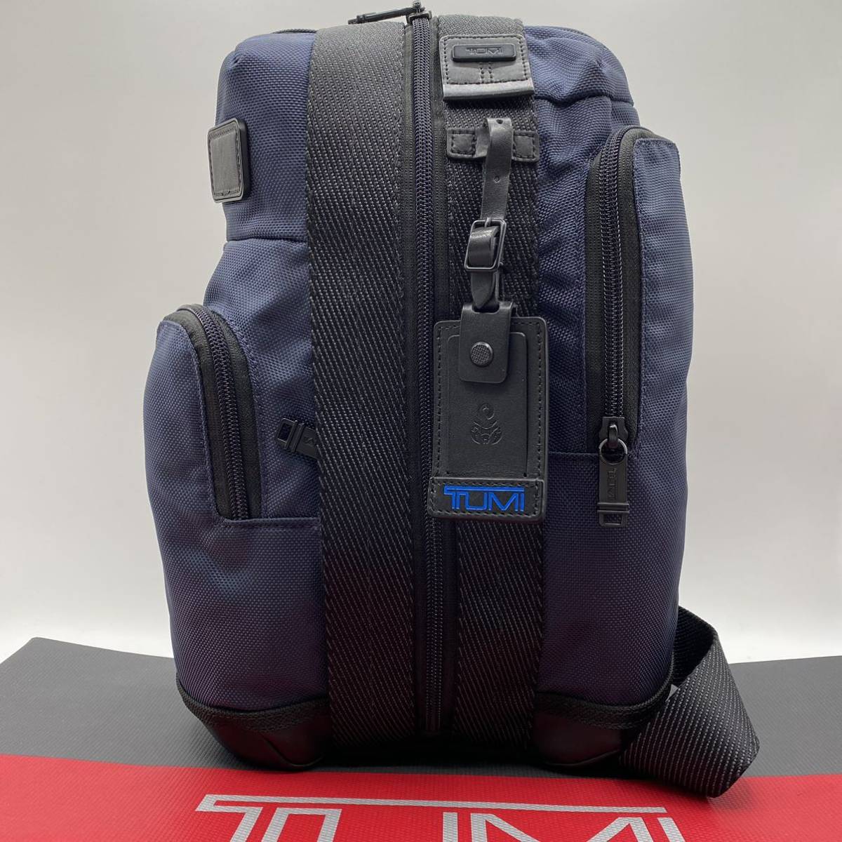 1円 未使用級 コラボ TUMI × SOPHNET. トゥミ メンズ ビジネス モントレー スリングバッグ ALPHA BRAVO バリスティックナイロン ネイビー_画像2