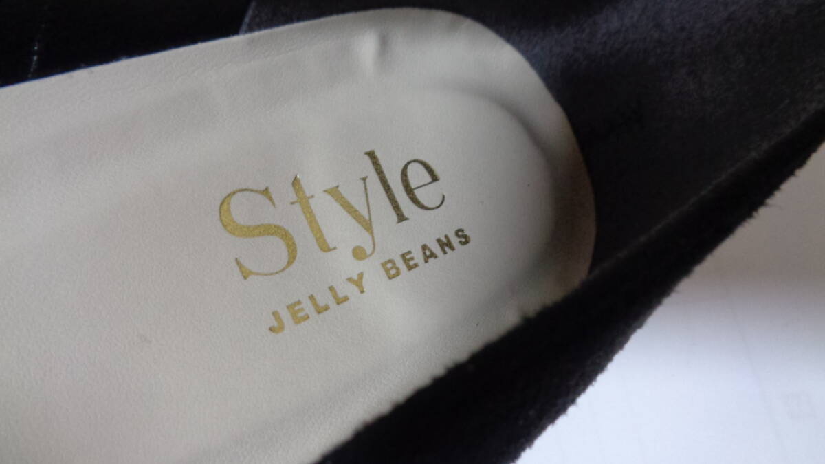  прекрасный товар Style JELLY BEANS чёрный low каблук обувь сделано в Японии 24