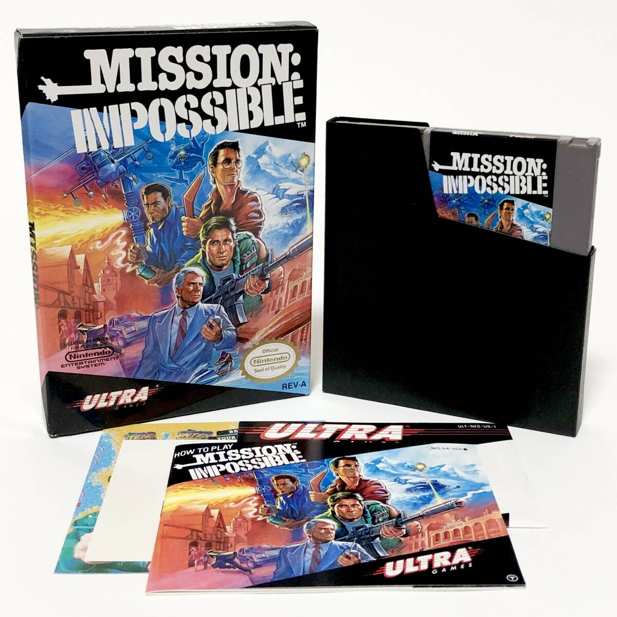 北米版 ファミコン NES Mission: Impossible / ミッション インポッシブル 箱説付き 痛みあり 動作確認済み Ultra Games Konami コナミ