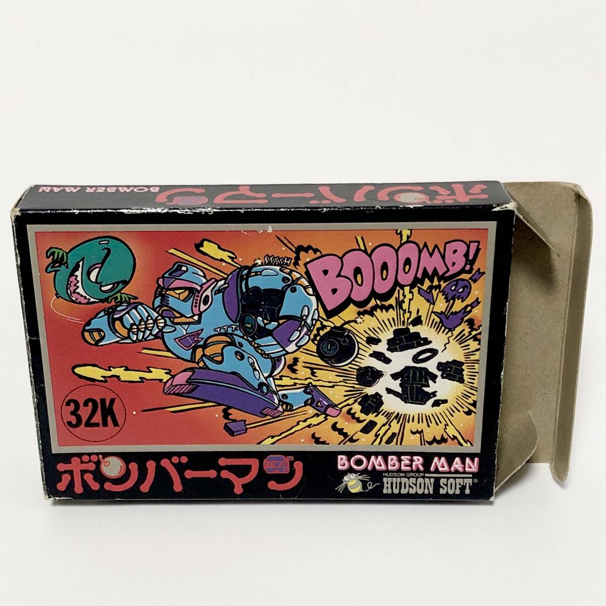 ファミコン ボンバーマン 箱説付き 痛みあり ハドソン レトロゲーム Nintendo Famicom Bomber Man CIB Tested Hudson Soft_画像2