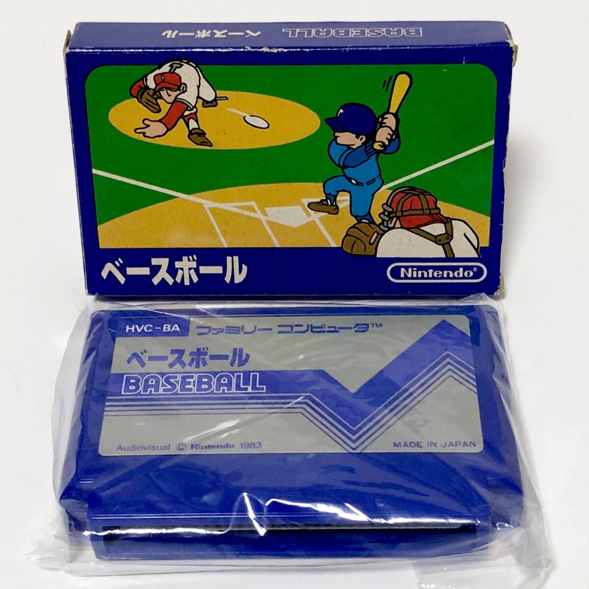 ファミコン ベースボール 小箱版 箱説付き 痛みあり 操作法早見図付き Nintendo Famicom Baseball Small Box Version CIB Tested_画像1