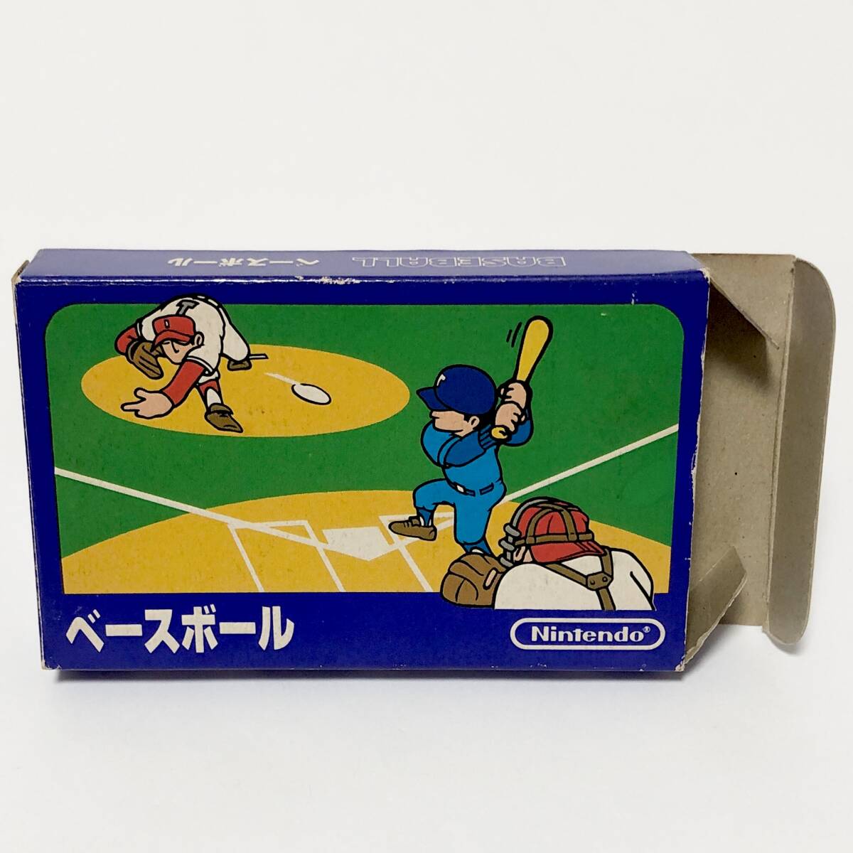 ファミコン ベースボール 小箱版 箱説付き 痛みあり 操作法早見図付き Nintendo Famicom Baseball Small Box Version CIB Testedの画像2