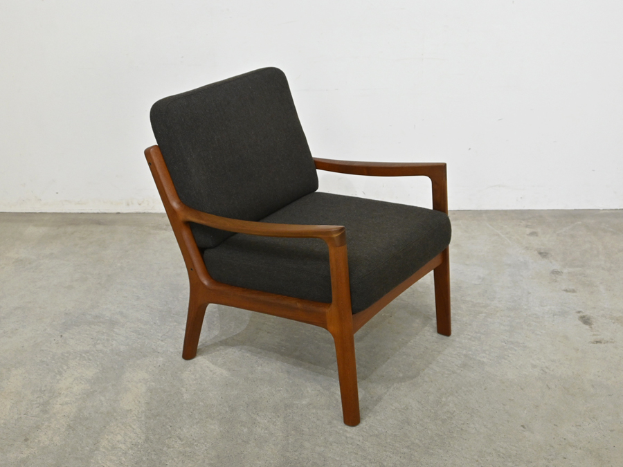 Ole Wanscher Denmark France & Son *Model 166 Senator~ cheeks material Easy chair 60 period Vintage b/ Wegner fins You ru