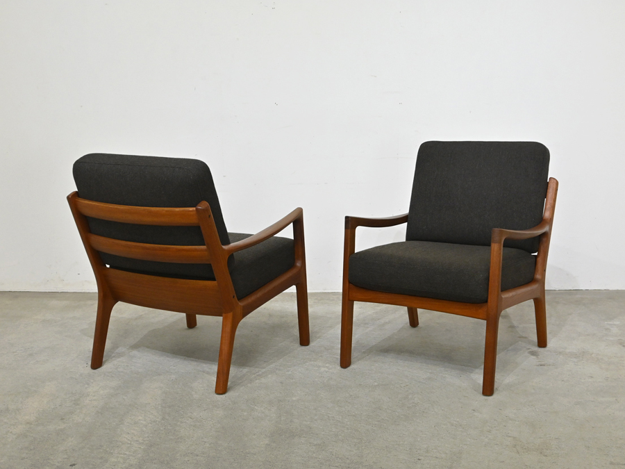 Ole Wanscher Denmark France & Son *Model 166 Senator~ cheeks material Easy chair 60 period Vintage b/ Wegner fins You ru