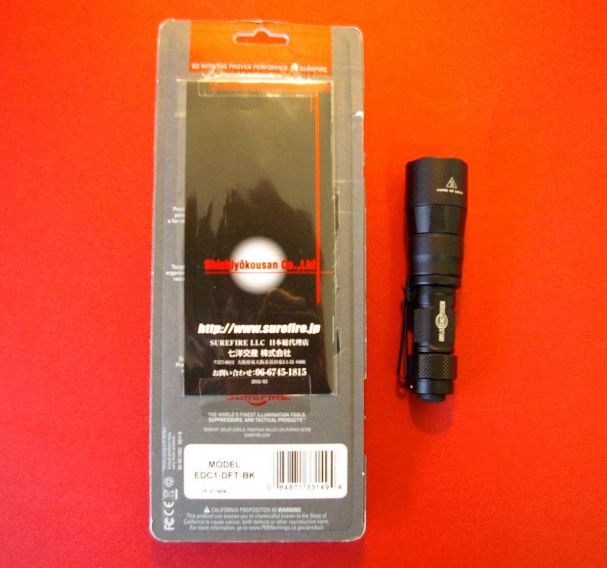 surefire EDC1-DFT-BK ・新古品・シュアファイア 新型高集光フラッシュライト (SF18350／SF123A) ブラック_画像3