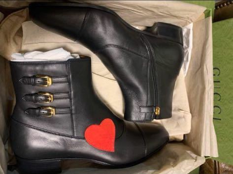 Gucci Ha Ha Ha Boot With Buckles ハートブーツ　28.5㎝