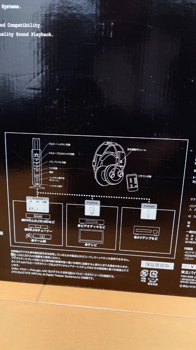 完動品　パイオニア　ワイヤレス・ドルビーサラウンドヘッドホンシステム　SE-DIR2000C_画像8