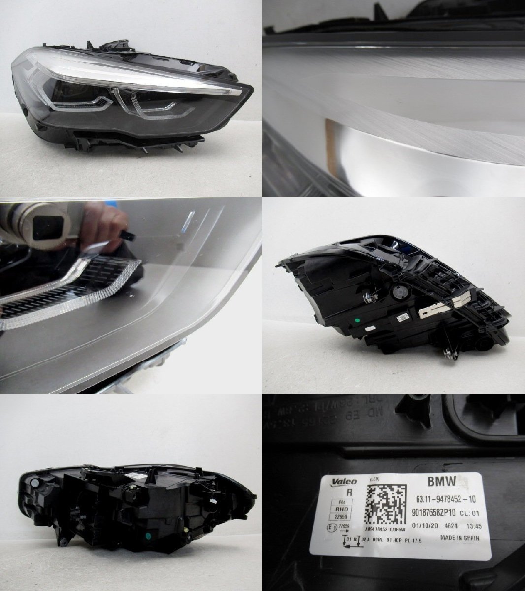 【即決有】 BMW 2シリーズ クーペ F44 純正 右 ヘッドライト LED 63.11-9478452-10 (n092497)_画像2