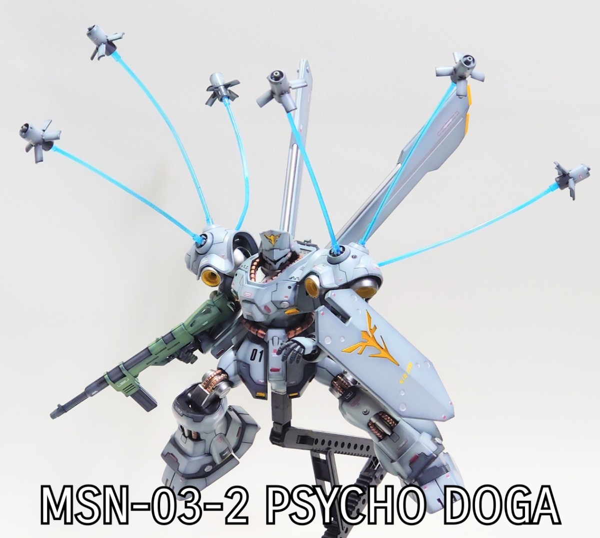 【プレバン限定】HGUC1/144「サイコ・ドーガ」ディテール徹底追加・全塗装　ガンプラ完成品