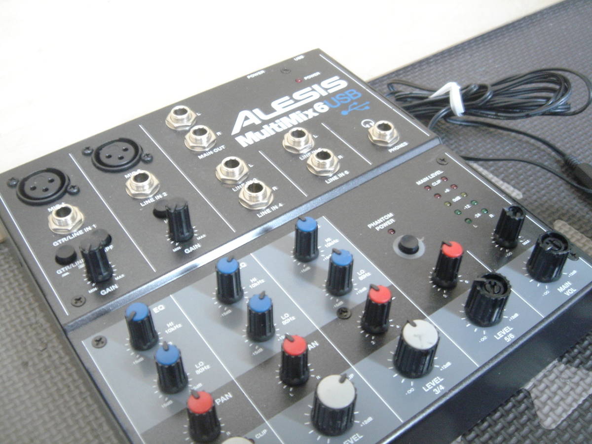 ★　ALESIS　　MultiMix6　　USB対応　　オーディオミキサー_画像2