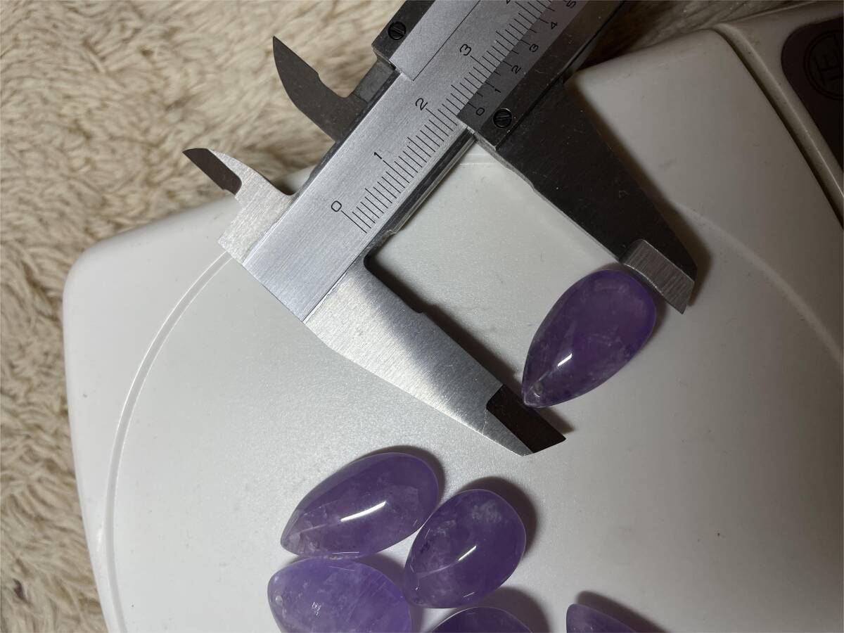 天然石 紫水晶 アメジスト 10点セット 結晶 パワーストーン 風水 占い 開運 金 金運 引き寄せ _画像4