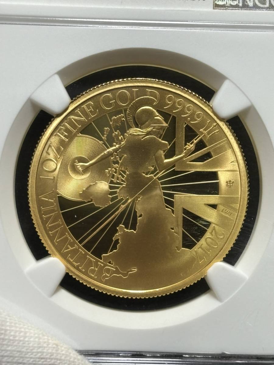 2017年　イギリス　ブリタニア金貨発行30周年記念プルーフ金貨　（1オンス）（PF69UCAM）_画像3