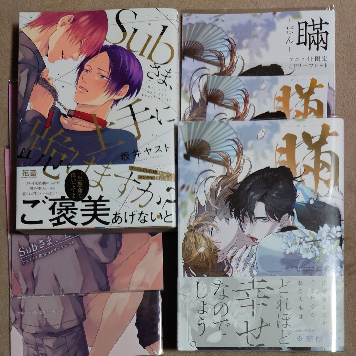 ２月新刊【Subさま、上手に跪けますか？】坂井ヤスト 小冊子・リーフレット付【瞞-ばん-】長船 リーフレット・イラストカード付