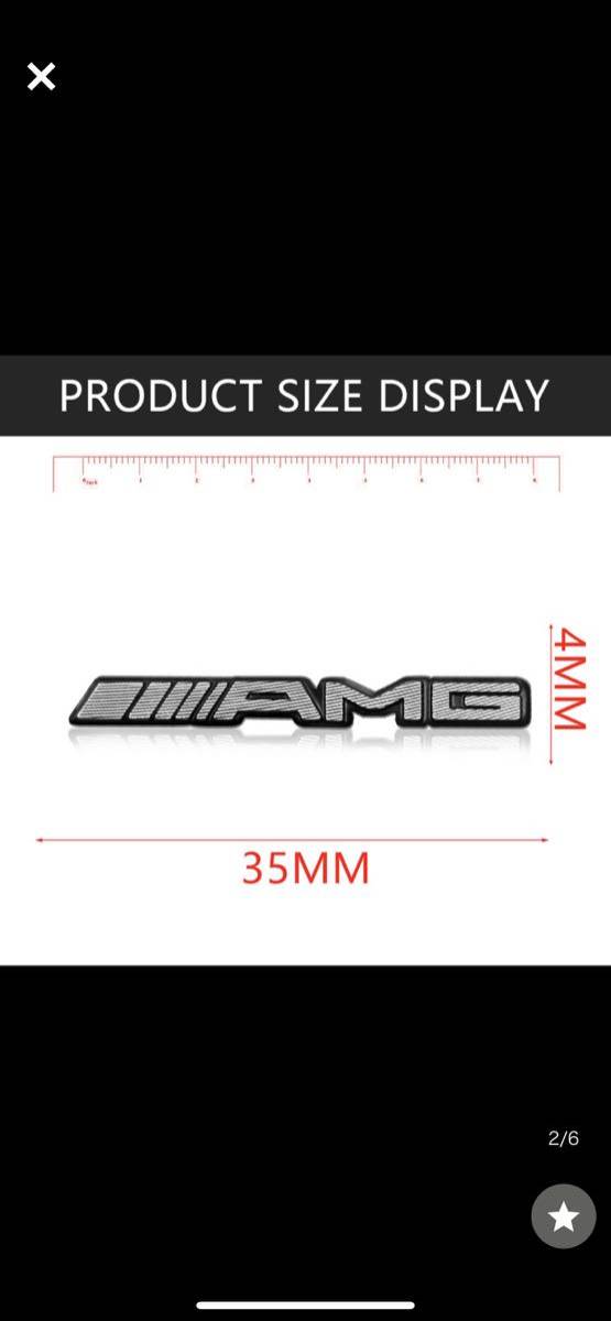 メルセデスベンツ AMG ミニアルミ金属エンブレム 5個セット_画像2
