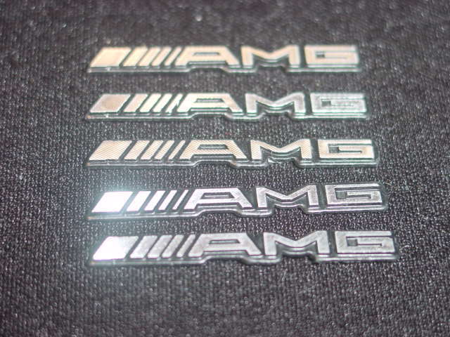メルセデスベンツ AMG ミニアルミ金属エンブレム 5個セット 送料63円～の画像1